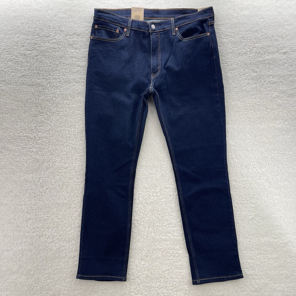 Levis 511 Jeans Mens 38x32 Blue Slim Straight Dark Wash Stretch Preppy Office